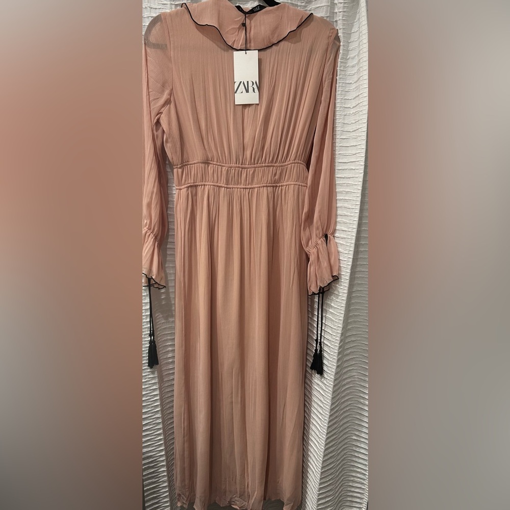NWT Zara Ruffled Dress w/ Bows - Picture 5 of 5